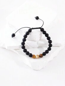 Ett armband från mamma till son, med inspirerande kärlekscitat, födelsedagspresent, föräldrars examenspresent, tacksägelse och julklapp till sonen - Svart - Visa 5