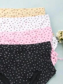 Conjunto de 2 Calzones tallas Extras, Lindo diseño de corazones, multicolor, suaves, frescos y cómodos, calidad premium. (los colores se envían al azar) - Multicolor - Ver 3