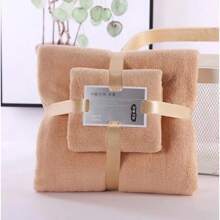 2PC Bath Towels Set Soft Highly Absorbent Quick-Drying Coral Velvet Bath Towel Adults Hotel & Spa Use JDTS - màu xanh lá - Xem 6