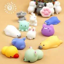 10-20 piezas Mini Kawaii Squishies, juguetes de recuerdo para fiestas - Juguetes suaves y adorables para aliviar el estrés mediante el apretón para adultos, juguetes para caja de tesoros - Multicolor - Ver 3