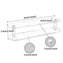 1 pieza Soporte acrílico con 10 agujeros para paletas de pastel, para secar, soporte para piruletas para bodas, Halloween, Navidad, decoración de dulces - color transparente - Ver 2