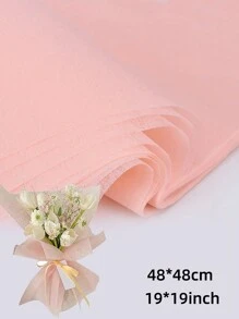 10 piezas de 48*48 cm Papel de seda artesanal DIY para ramos de flores, envoltura para regalos de boda, cumpleaños, Día de la Madre, San Valentín, con forro de algodón para arreglos florales