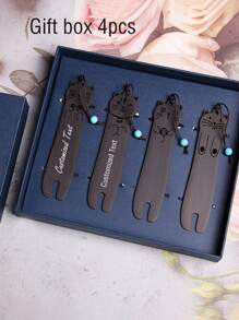 Personalized Cute Cat Bookmark, Custom Cartoon Cat Bookmarks, School Souvenir, Gift For Family & Friends Back To School - Multicolor - View 3