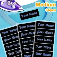 Customized Clothes Personalized Name Stickers Can Be Ironed On Clothes And Washable Labels, Washable Sewing/Iron Name Tags, Suitable For School Uniforms, Bed Sheets, Hats, Socks, School Bags, Etc. Stylish, Adorable, High-Quality Custom, Personalized, School Students, Kids For Birthdays School, Office, Home, Multi-Functional, For Valentine's Day, For Weddings, For Housewarming, Back To School Supplies,Customized Stickers,Warm Ambience - Multicolor - View 16