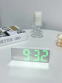 1 chiếc đồng hồ để bàn LED có gương, đồng hồ báo thức kỹ thuật số với chức năng báo lại, hiển thị thời gian, đồng hồ điện tử để bàn, chức năng báo lại, đèn ngủ, đồng hồ USB để bàn, trang trí nhà cửa, đồng hồ thông minh, đồng hồ để bàn phòng ngủ/văn phòng, trang trí nhà cửa, trang trí phòng, quà sinh nhật/tốt nghiệp, đồng hồ kỹ thuật số, trang trí phòng ngủ, trang trí ký túc xá, trang trí tựu trường, quà bất ngờ khi vào trường, đồ dùng học tập - trắng - Xem 3