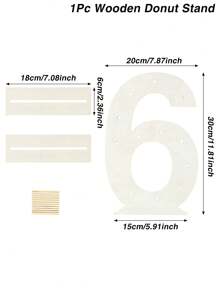 1pc Wooden Number 0-10 Donut Stand Column, Household Donut Rack, Party Donut Placement Stand, Birthday Party DIY Dessert Decor Prop, Paired With Age Numbers, Cake Stand Cake Decorations Cupcake Stand Cake Decor Cake Holder , Babe Shower Decor Home Decor Room Decor Wooden Food Tray, Wedding Decor Wedding Party Supplies Wedding Decorations Wedding Cake Stand, Christmas Decor, 2026 New Year Decor