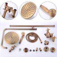 Futchoy Gold Retro Shower Set Shower Faucet Rain Shower With Hand Shower Shower Shower System - Gold - View 2