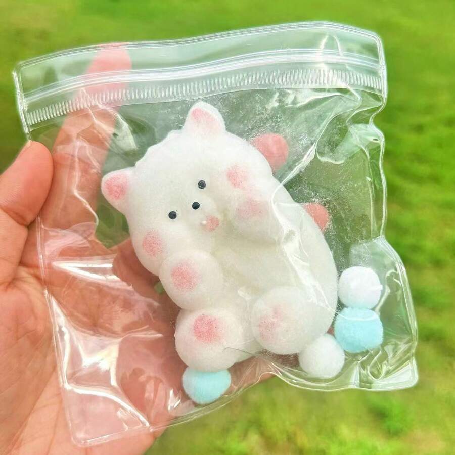Squishy Anti-Stress Reliever Squeeze Toy Adorable Bear Designed Calming Sensory Fidget Gadget - Multicolor - View 1