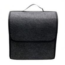 Woolen Felt Storage Bag Auto Organizer Trunk Case Holder Box Rear Seat Back Mounting Folding Pouch Off Road Car Accessories - Black - View 1