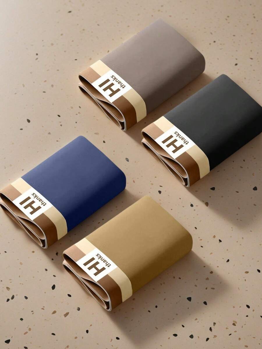 4Pcs Men's Underwear Cool Smooth Comfortable Men's Boxers Briefs Ice Silk Thin Sports Casual Men's Shorts