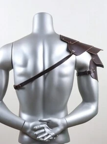 1件中世纪哥特式战士PU胸甲，万圣节和圣诞节角色扮演配饰 - 彩色 - 查看 3