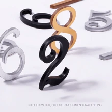 10cm(0-9)Acrylic Mailbox Number, Office Door Number Sticker, Enhanced 3D Effect Signage - Multicolor - View 6