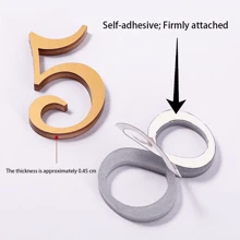 10cm(0-9)Acrylic Mailbox Number, Office Door Number Sticker, Enhanced 3D Effect Signage - Multicolor - View 5