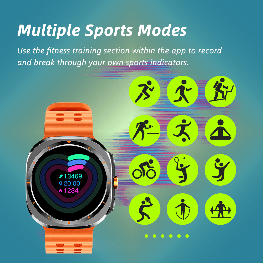 Reloj inteligente maxwear gtr11 ultra pantalla de 1,45 pulgadas 4GB de memoria ip68 Bluetooth impermeable llama a alerta ai - negro - Añade 5