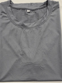 COLD MESH T-SHIRT ROUND NECK POLYAMIDE FITNESS SPORTS - 灰色 - 查看 5