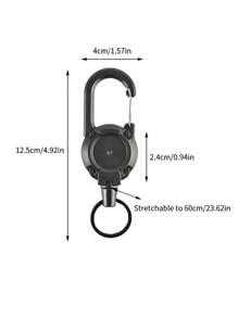 1pc 创意新款时尚可爱小背包伸缩钢丝绳夹，多功能防丢腕带易拉背扣，背包钥匙扣，户外登山露营战术易夹伸缩钢丝，适用于户外徒步、滑雪、露营、探险、旅行、极限挑战、骑行、背包钥匙扣、汽车钥匙扣、钓鱼配件，适合老师礼物、情人节礼物、纪念礼物 - 彩色 - 查看 11