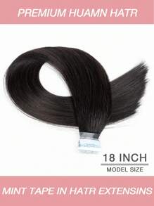 10pcs Mini Tape-In Human Hair Extensions Straight Natural Look Thin Hair Water Proof Skin Weft Tape In Hair Extensions 3x0.8cm Salon Quality Daily Volume Boost For Women Easy Application, Perfect For All Hair Types For Halloween And Christmas Parties Dinners Daily Life Travel Etc Suitable For Beginners - S1B - Xem 3