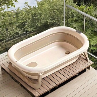 Portable Foldable Bathtub, Designed For Small Spaces, Easy Setup, Suitable For Home Sauna And Hot Water Bath, Great Holiday Gift Choice Bathroom Decor Fall Decor Bathroom Accessories Back To School