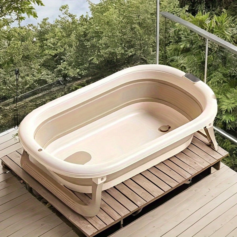 便携式折叠浴缸，专为小空间设计，易于安装，适用于家庭桑拿和热水浴，是绝佳的节日礼物选择浴室装饰秋季装饰浴室配件返校