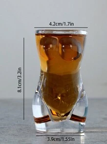 1 件时尚比基尼和胸罩形玻璃酒杯 - 适合派对、婚礼和酒吧配饰创意自主 DIY 彩色伏特加胸杯