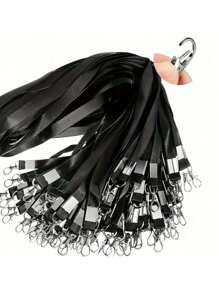 5 sztuk kolorowych różowych, niebieskich, czarnych smyczy, modny design unisex, odpowiedni do identyfikatorów biurowych, smycz na rejs, z obrotowymi haczykami do łatwego użycia, artykuły szkolne, powrót do szkoły - Wielokolorowe - Zobacz 7