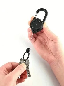 1pc 创意新款时尚可爱小背包伸缩钢丝绳夹，多功能防丢腕带易拉背扣，背包钥匙扣，户外登山露营战术易夹伸缩钢丝，适用于户外徒步、滑雪、露营、探险、旅行、极限挑战、骑行、背包钥匙扣、汽车钥匙扣、钓鱼配件，适合老师礼物、情人节礼物、纪念礼物 - 彩色 - 查看 7