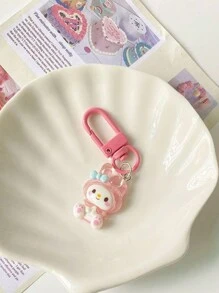 Sanrio Sanrio 10pcs/5pcs/1pc Transparent Kawaii Kitty Style Keychain, Suitable For Backpack, Car, Festival, Family Party, Birthday, Gift Choices