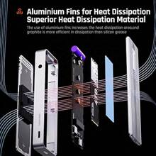 Explorer Edition DOCKCASE Smart SSD Enclosure 10s Power Loss Protection NVMe M.2 Enclosure Real-Time Health Detection Dual Type-C Ports USB-C 3.2 Supports NVMe SSD Up To 4TB Silver - GlossySilver1 - View 8