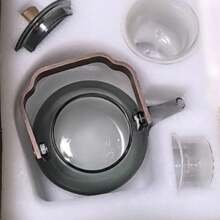 Glass Teapot With Infuser 34oz/1000ml, Borosilicate Glass Tea Kettle With Removable Infuser, Stovetop Safe Tea Kettle For Floral Tea & Boiling Green Tea Etc - Multicolor - View 8