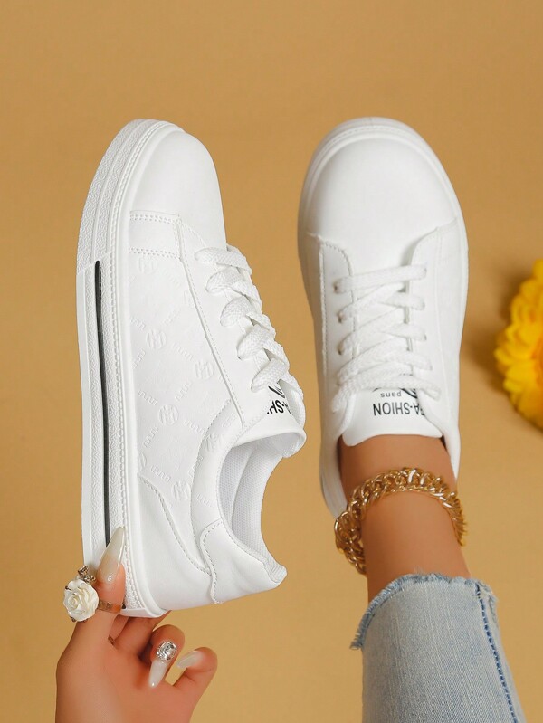 New Women's 2025 White Sneakers, Fashionable, Versatile, Original Design, Comfortable, Breathable, Casual, Fashionable Canvas Shoes, Suitable For Autumn/Winter