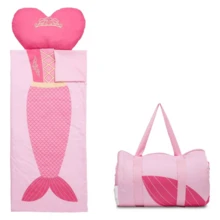 Kids Portable Sleeping Bag Comfortable Indoor Outdoor - 粉色 - 查看 4