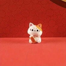 6 món đồ trang trí Maneki-Neko (Mèo may mắn), Đồ trang trí phong cảnh thu nhỏ, Đồ trang trí mèo may mắn bằng nhựa đáng yêu, Quà tặng trang trí nhà cửa cho phòng khách, văn phòng, ngày lễ tình nhân, đồ trang trí tiệc năm mới - Nhiều màu - Xem 6
