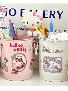 Sanrio 1 pezzo Portapenne da ufficio Sanrio, creativo e insolito, ampio portapenne - Organizer da scrivania portatile per ufficio, adatto per uso in ufficio e per studenti, stile retrò artistico, per forniture scolastiche, back to school