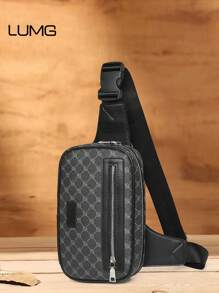 男士包袋奢华设计师单斜挎胸包男士 PU 皮革单肩包情人节礼物、父亲节礼物斜挎包、单肩包、带耳机的胸包高中徒步旅行大容量多功能便携休闲礼物度假复古旅行节日礼物侧包礼品包复古包礼物情人节黑色包节日必备包腰包贴纸冬季返校情人节礼物复古运动生活礼品包腰包腰包春季复古包学校用品