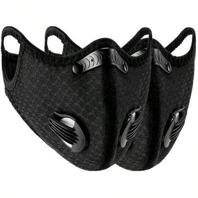 M Plus Dust Mask, Breathable Reusable Face Mask With 4 Activated Carbon Filters For Woodworking Construction Mowing Grinding