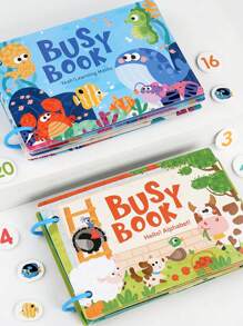 1pc Early Educational Silent Sticky Book For Toddlers, Repetitive Learning Puzzle Sticker Book Montessori Toy - Quiet Book - View 4