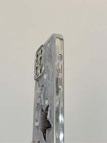 Stylish Electroplated Drip Stereoscopic Star Decorated Phone Case Compatible With IPhone11/12/13/14/15/15 Plus/15 Pro/15 Pro Max