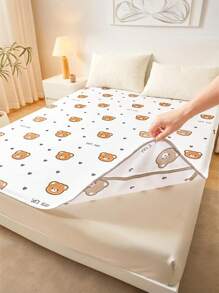 1pc Cartoon Car Pattern 100% Anti-Seepage, Soft And Comfortable Children's Bed Sheets For All Seasons, Dormitories And Children's Rooms - View 4