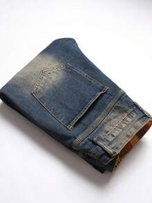 Tween 男童字母与熊破洞牛仔裤 - 中等水洗藍 - 查看 7