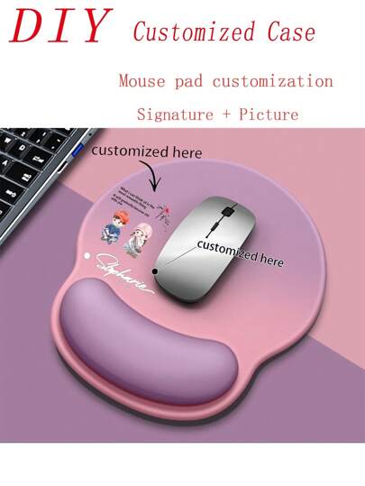 1 pieza Alfombrilla de ratón personalizada con degradado, alfombrilla de ratón personalizada con texto, nombre, foto, degradado, buenas cosas para el hogar y la oficina