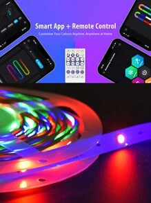 Acosh Neon LED Strip Lights Multi-Color - 5V USB Powered With Smart App Control Lighting For Bedroom Dreamcolor Decor And Remote Music Sync Color Changing LED Lights For Party, Holiday Theme - Multicolor - View 4