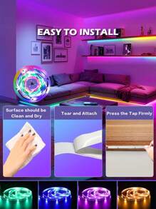 Acosh Neon LED Strip Lights Multi-Color - 5V USB Powered With Smart App Control Lighting For Bedroom Dreamcolor Decor And Remote Music Sync Color Changing LED Lights For Party, Holiday Theme - Multicolor - View 12