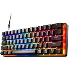 SteelSeries Apex Pro Mini HyperMagnetic Gaming Keyboard World's Fastest Adjustable Actuation Compact 60% Form Factor RGB PBT Keycaps USB-C English QWERTY Layout - Wired-UKEnglishQWERTY - View 1