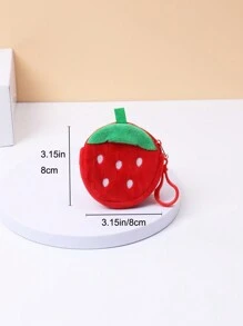 1pc Creative Fruit Plush Coin Purse - Stylish Mini Coin Wallet & Bag Pendant - Perfect Gift - Multicolor - View 2