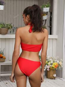 Damen sexy Blume Muster Bodycon Strandkleid mit Spaghettiträgern, Badeanzug