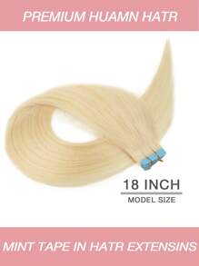 10pcs Mini Tape-In Human Hair Extensions Straight Natural Look Thin Hair Water Proof Skin Weft Tape In Hair Extensions 3x0.8cm Salon Quality Daily Volume Boost For Women Easy Application, Perfect For All Hair Types For Halloween And Christmas Parties Dinners Daily Life Travel Etc Suitable For Beginners - S60 - Xem 3
