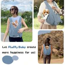 超大号 Fluffybaby 狗背带 - 冬季宠物包，带棉质衬里，防水透气设计，胸背包狗和猫户外包，小型犬背袋中型犬背袋