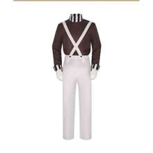 In Stock Oompa Loompa Role Play Chocolate Disguise Top And Pants Fantasy Costume Adult Party Colorblock Halloween - Chocolate Brown - View 3
