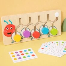 Juego de ajedrez divertido y colorido con diseños de dibujos animados, tablero de rompecabezas, ajedrez de cinco y seis colores, caterpillar, mariquita. Ideal como regalo para Navidad, Pascua, Año Nuevo, cumpleaños y temporada escolar. - Multicolor - Ver 9