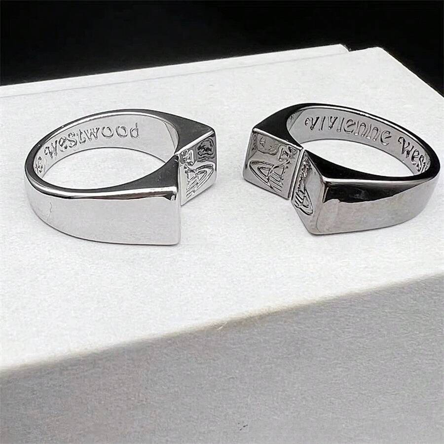 1 chiếc nhẫn nam thời trang, nhẫn đôi bằng kim loại khắc chữ mở, quà tặng ngày Valentine cho nữ. - Nhiều màu - Xem 1